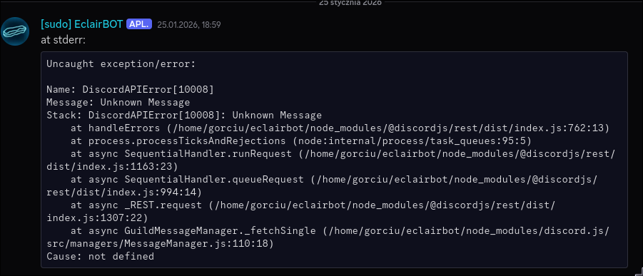 The message. More of an 404 error.